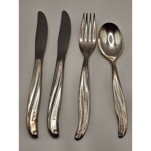 Vintage TWA Trans World Airlines In-Flight Flatware Set Of 4 International Silve